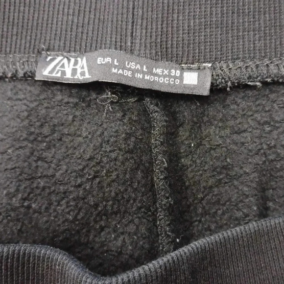 Zara Jogging Sweat Pants Black Size Large - Picture 7 of 7